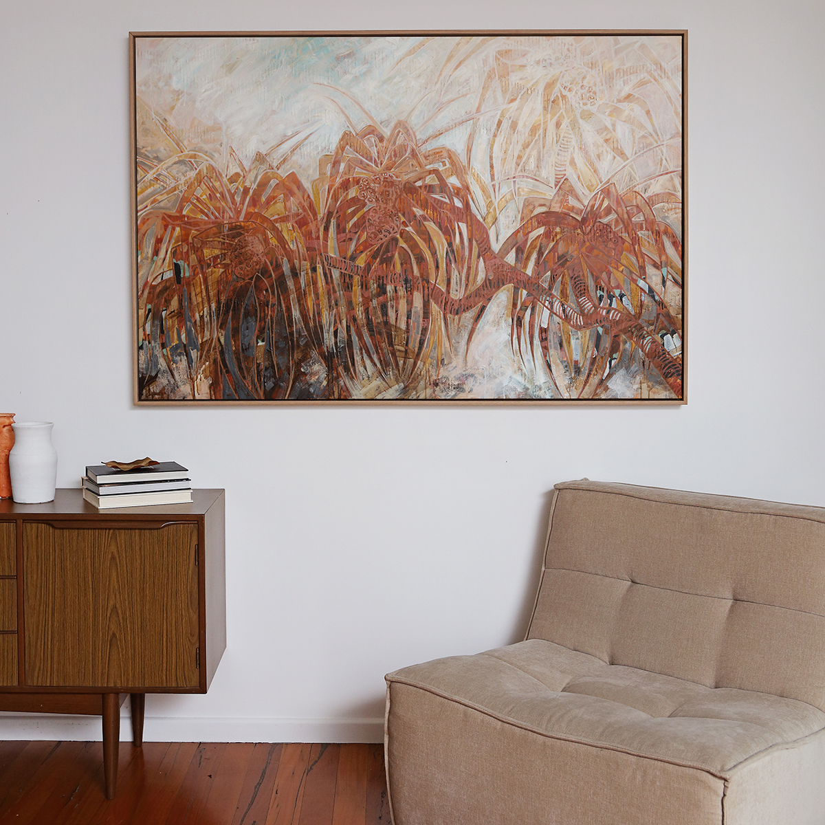 Lr 058 Pandanus Moment Iii Smith & Brooks Pandanus Artwork Screw Pine Gold Coast