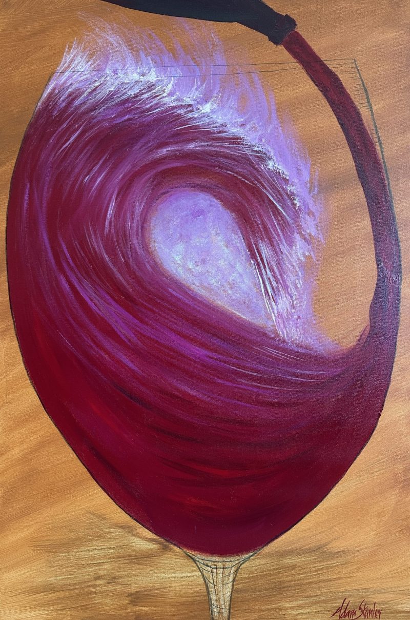 Red wine waves