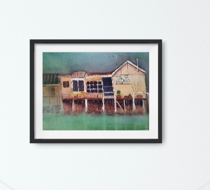 Fisherman's Shanty Framed