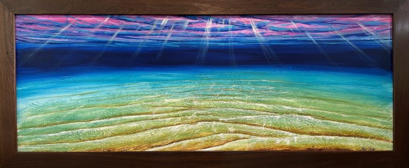 Underwater rainbow of colours