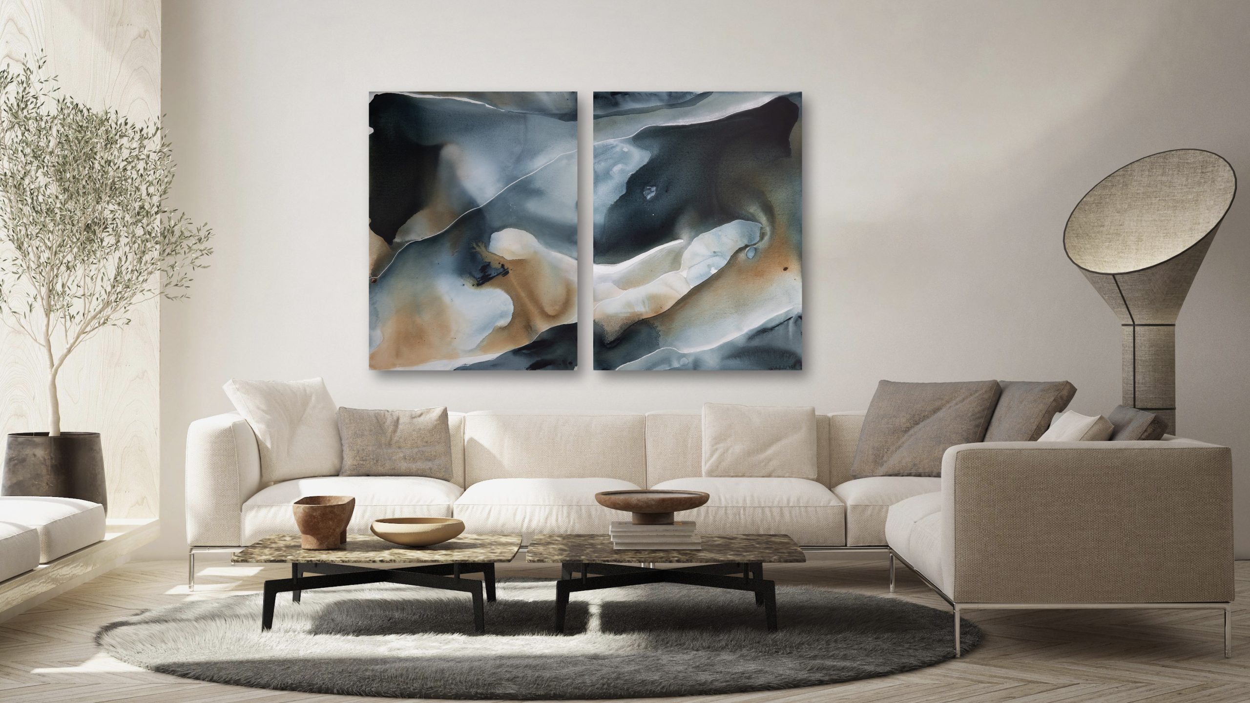 Cloud Burst (diptych)**