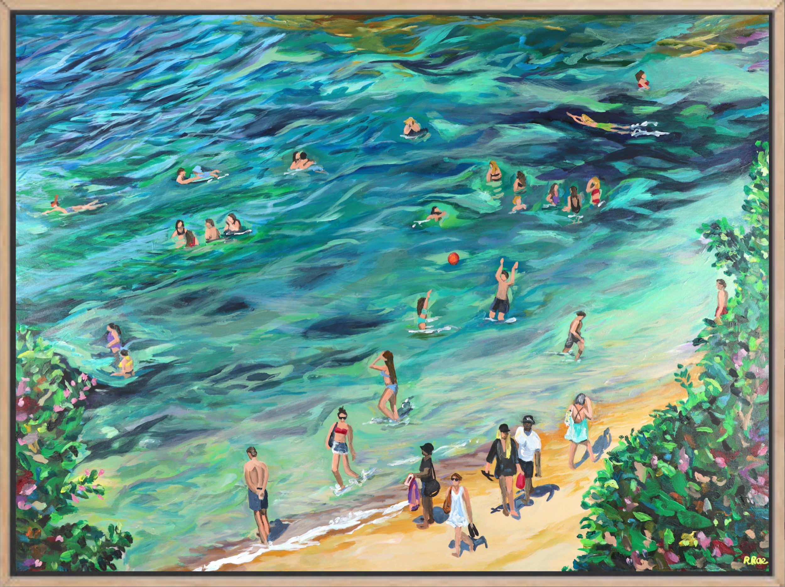 Summer Fun In Little Bay Framed Rachel Rae