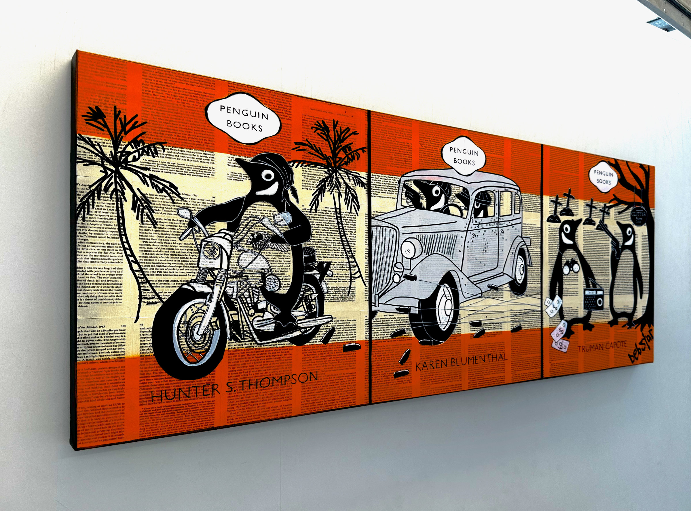 Penguin Books The True Crime Trilogy Pop Art Deborah Lang Debstar Art Urban Canvas 6