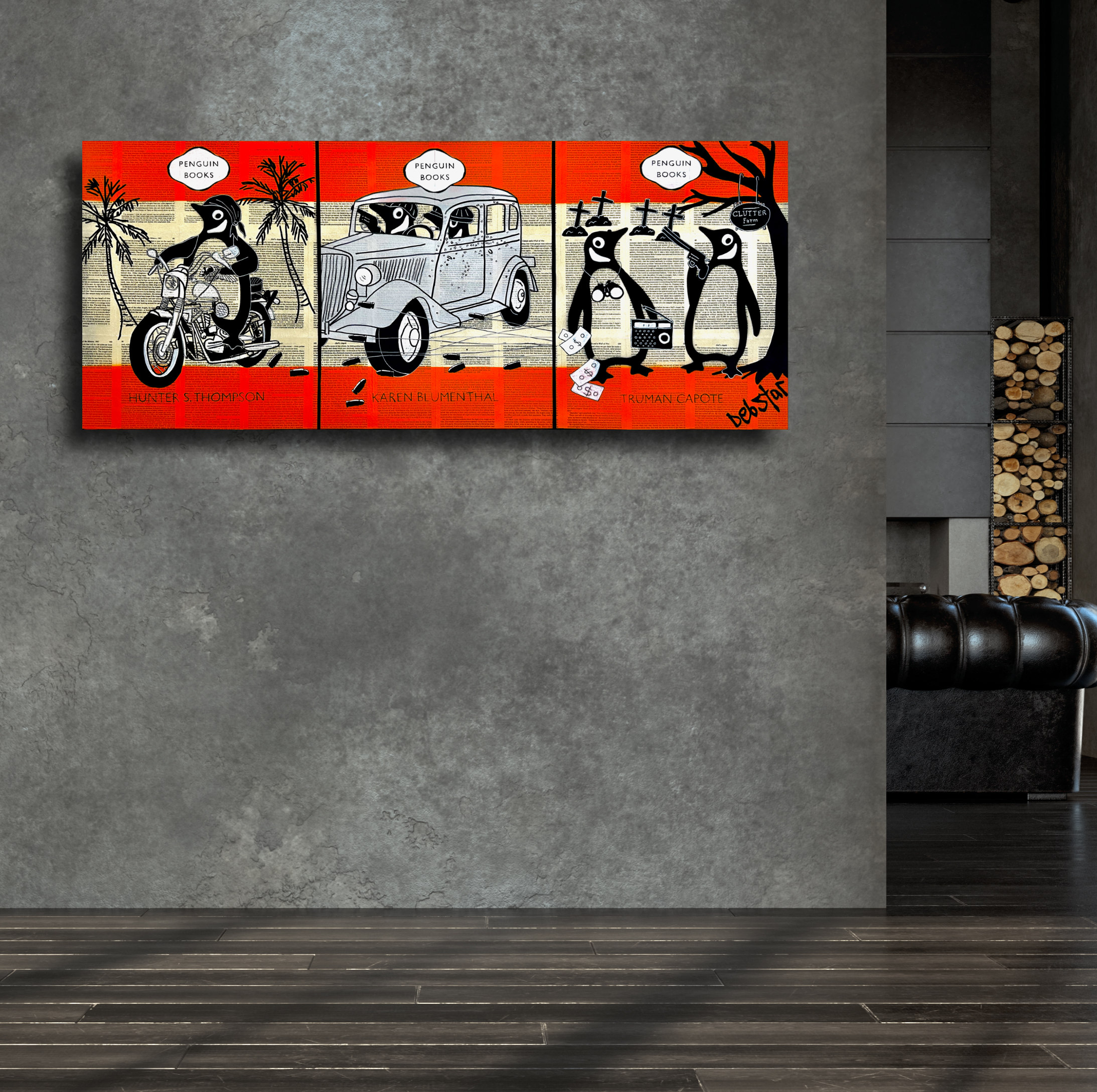 Living Room Interior In Loft, Industrial Style