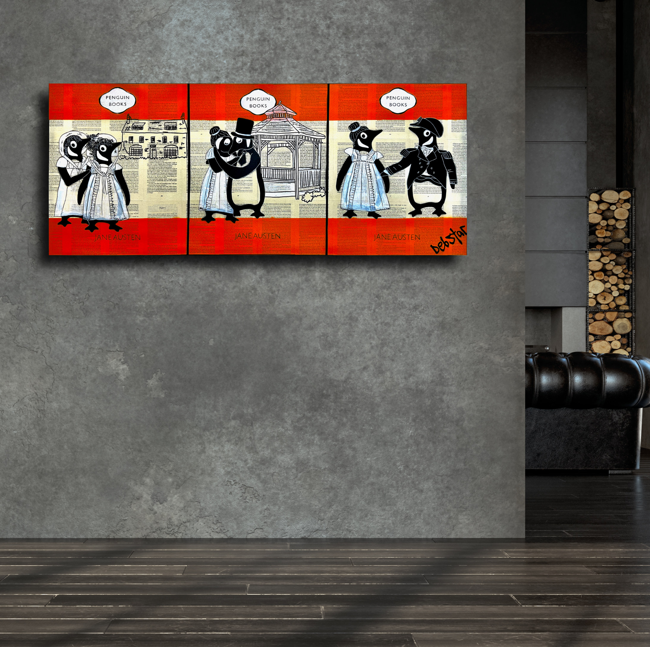 Living Room Interior In Loft, Industrial Style