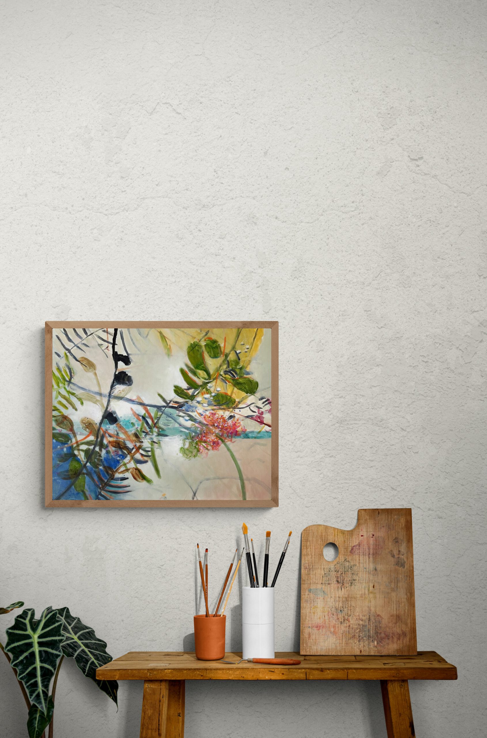 Artists Side Table With Brushes And Palette (3)