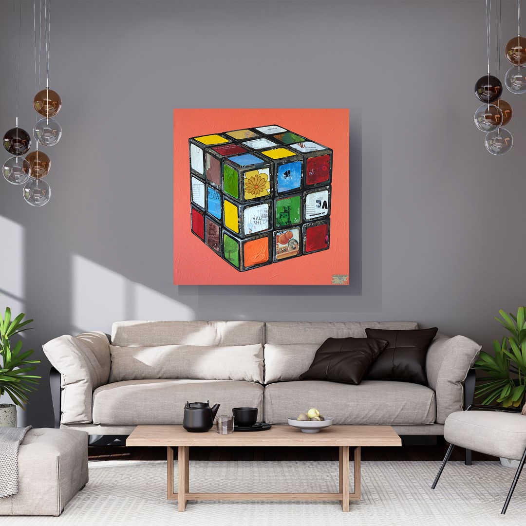 White Simple Background Wall Art Mockup Instagram Post 1