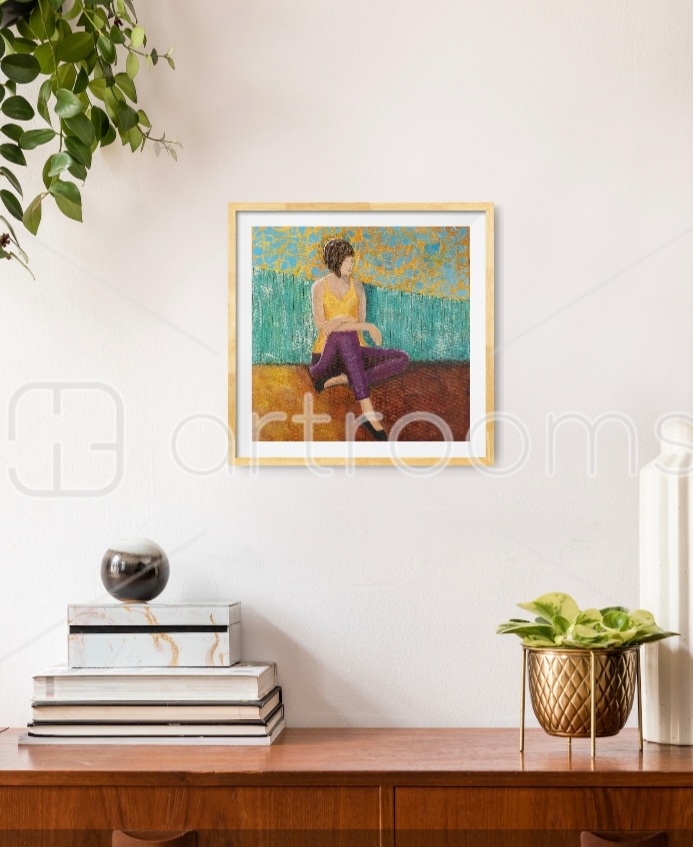 Girl Sittiing Frame And All