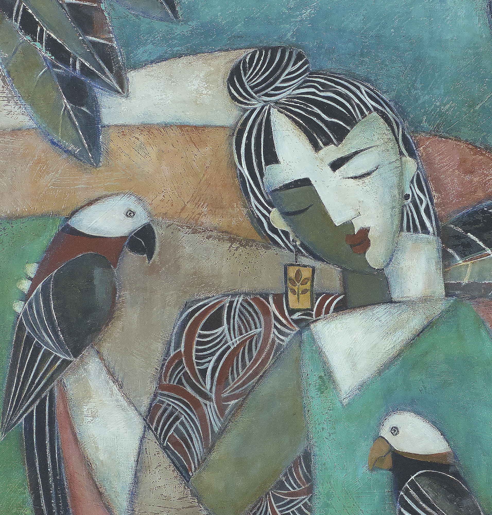 628 Detail Crop Crop Meenakshi's Garden 100x90