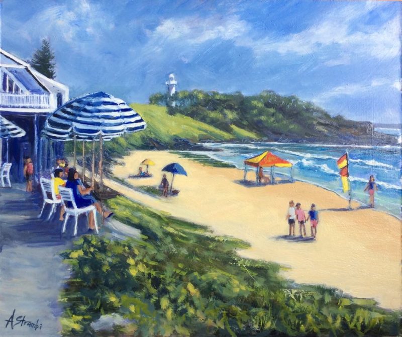 Main Beach Yamba and the Kiosk