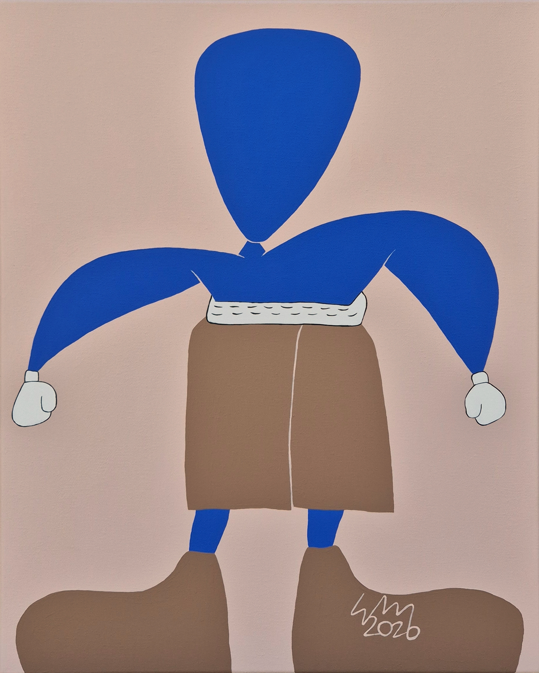 The Cobalt Contender 2026 Acrylic On Canvas 40.6cm X 50.8cm X 3.8cm