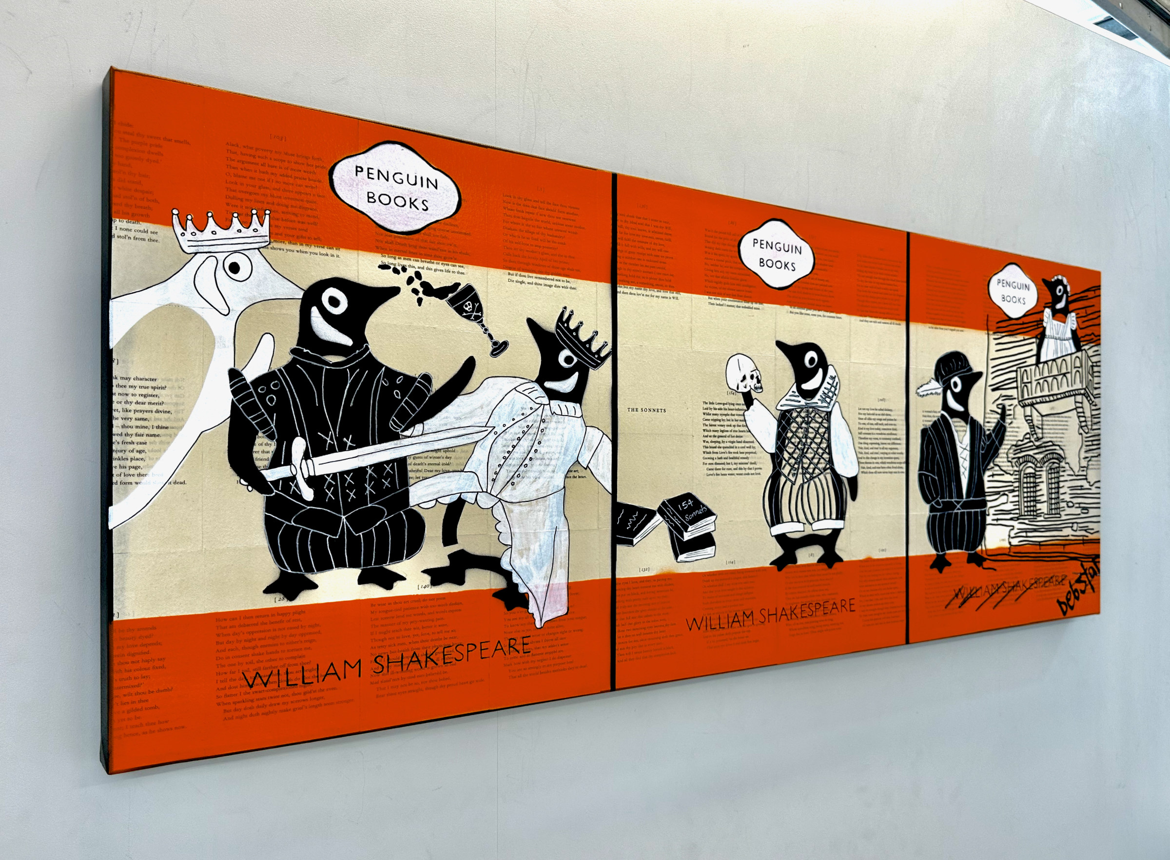 Penguin Books The Shakespeare Trilogy Pop Art Deborah Lang Debstar Art Urban Canvas 3