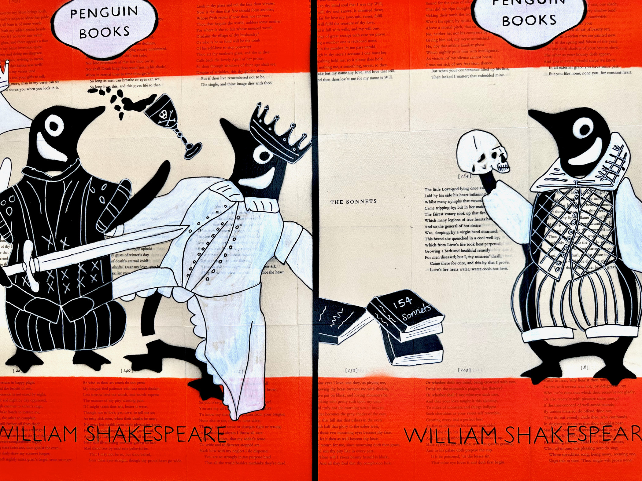 Penguin Books The Shakespeare Trilogy Pop Art Deborah Lang Debstar Art Urban Canvas 4