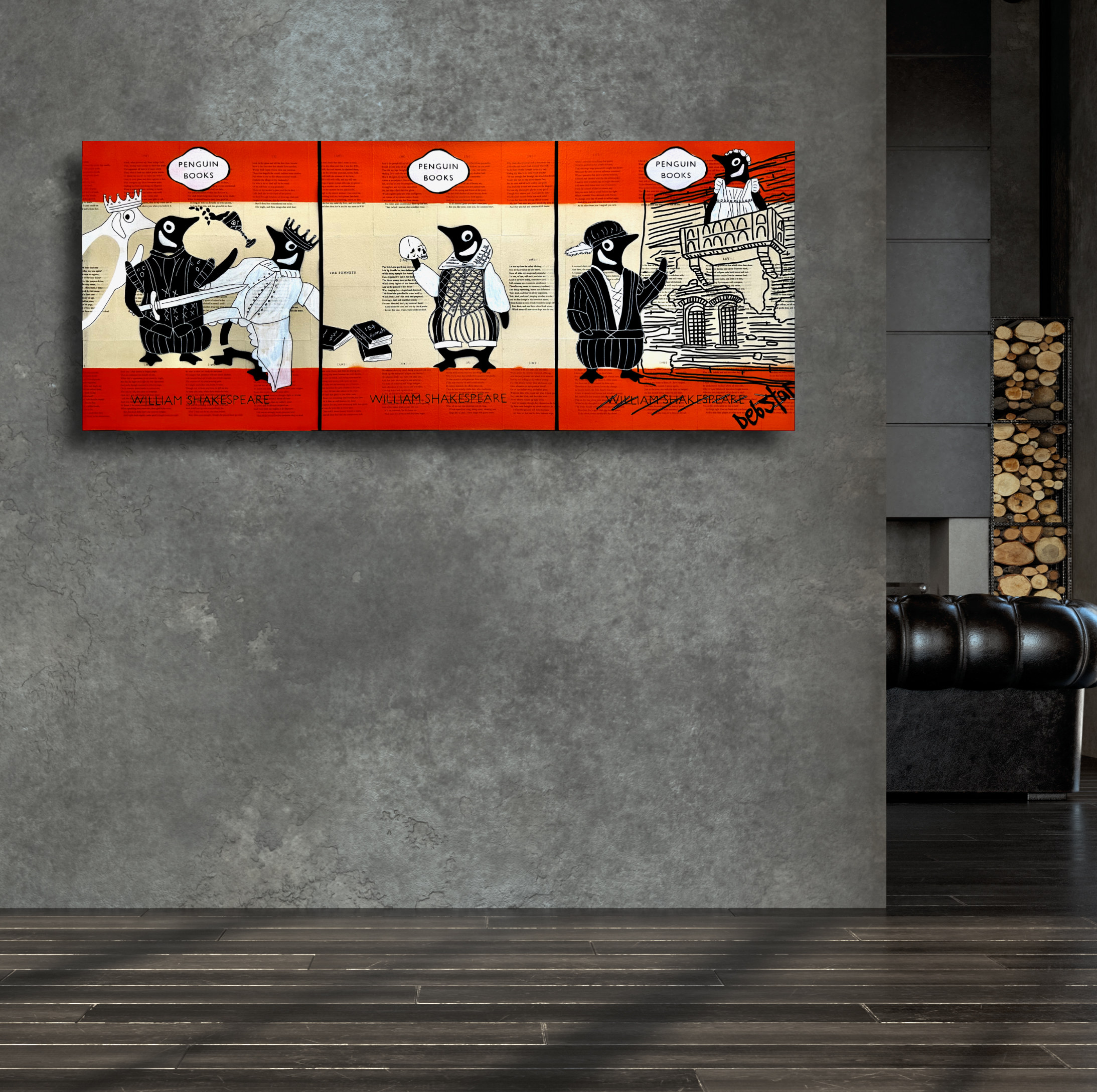 Living Room Interior In Loft, Industrial Style