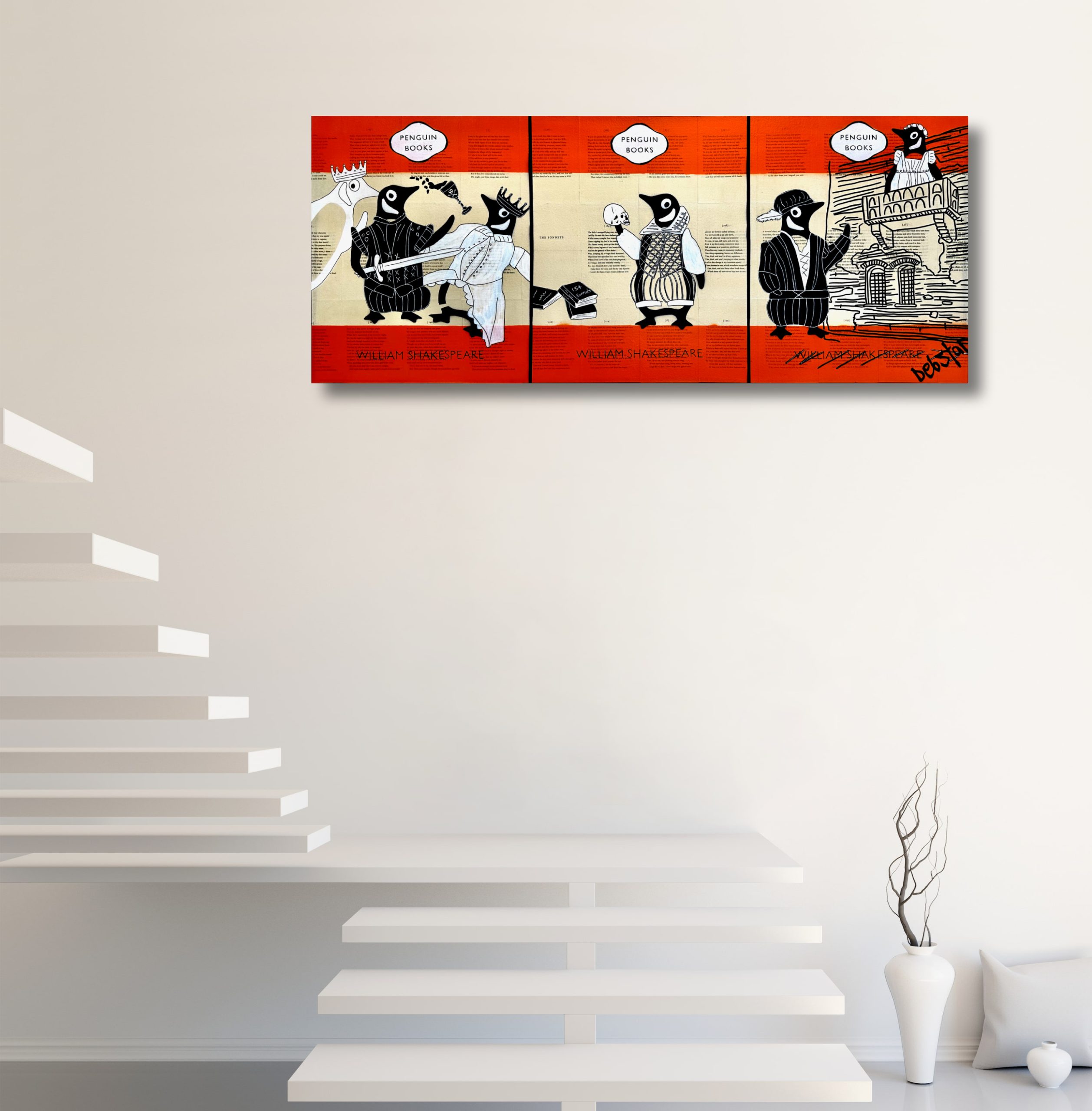 Penguin Books The Shakespeare Trilogy Pop Art Deborah Lang Debstar Art Urban Canvas 8