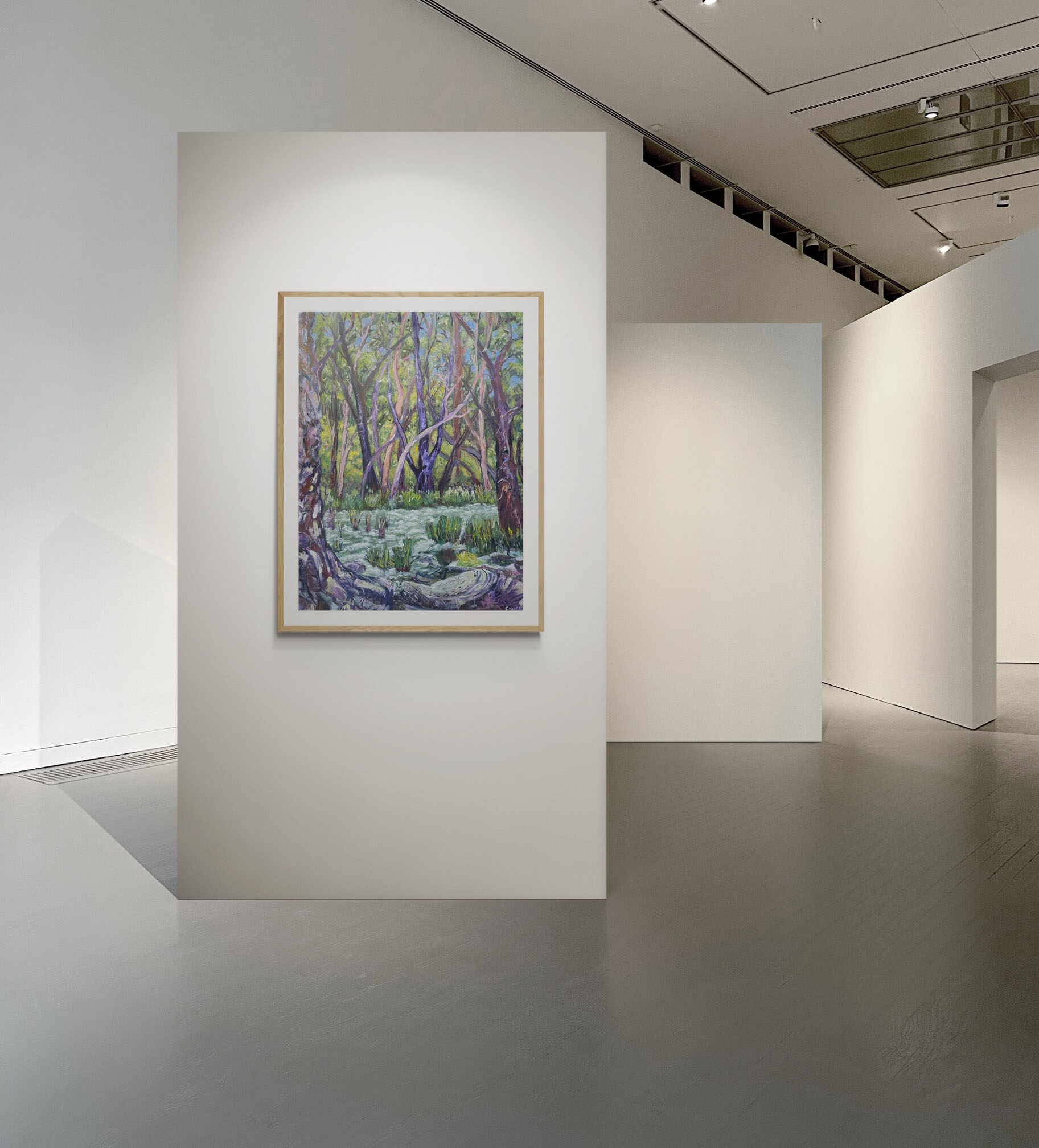 Gums Lining The Creek