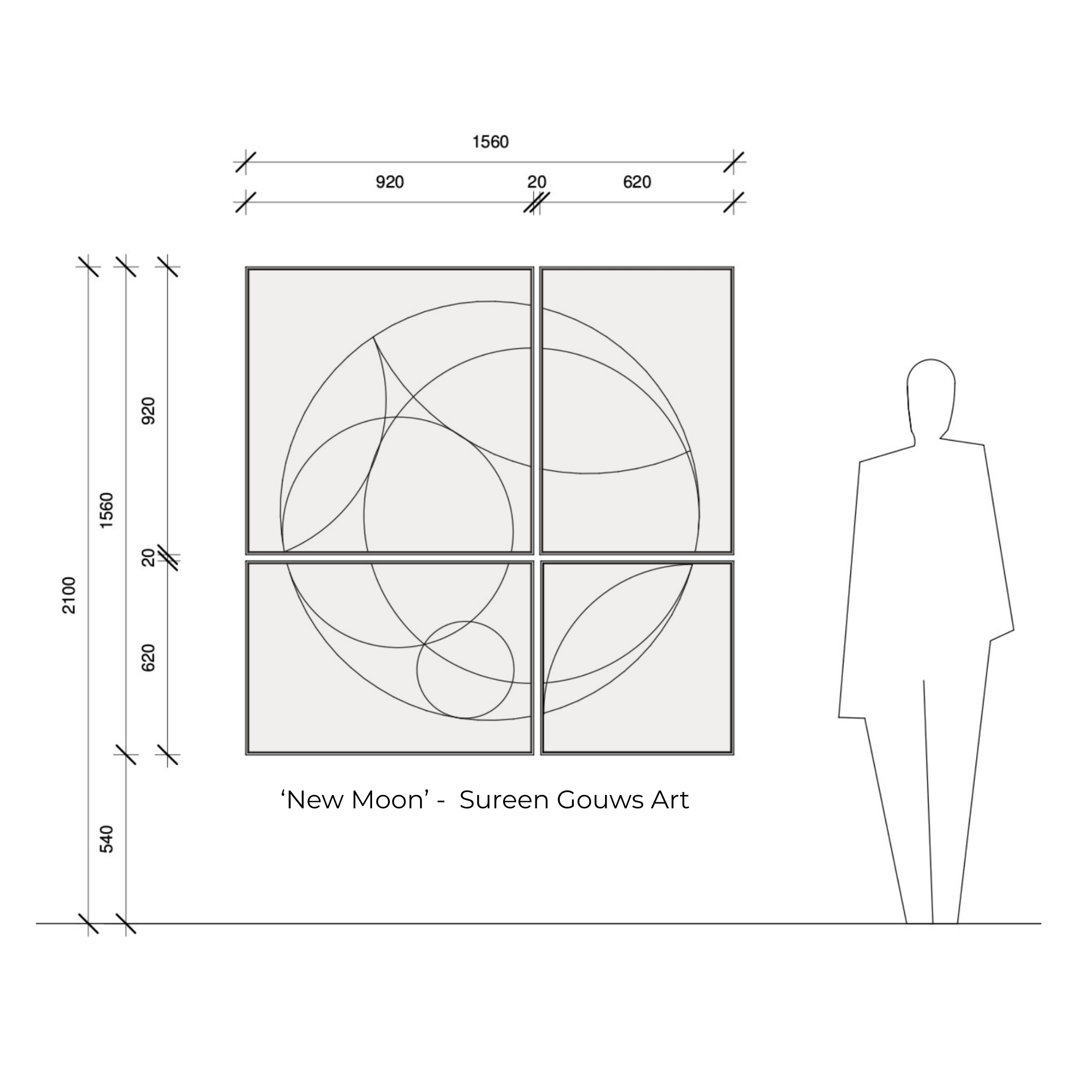 'new Moon' Wall Relief Art Sculpture By Sureen Gouws Drawing