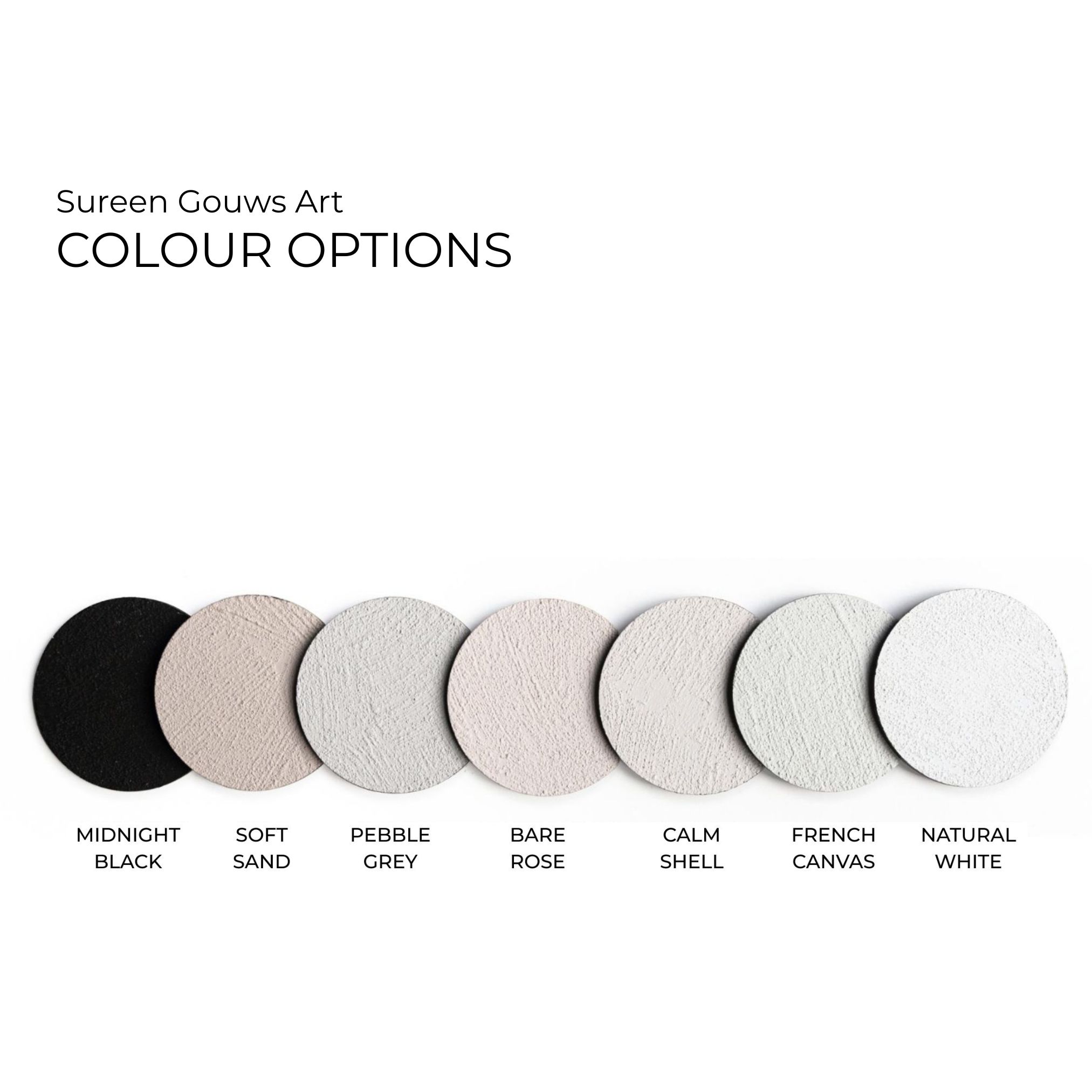 Sureen Gouws Art Colour Options
