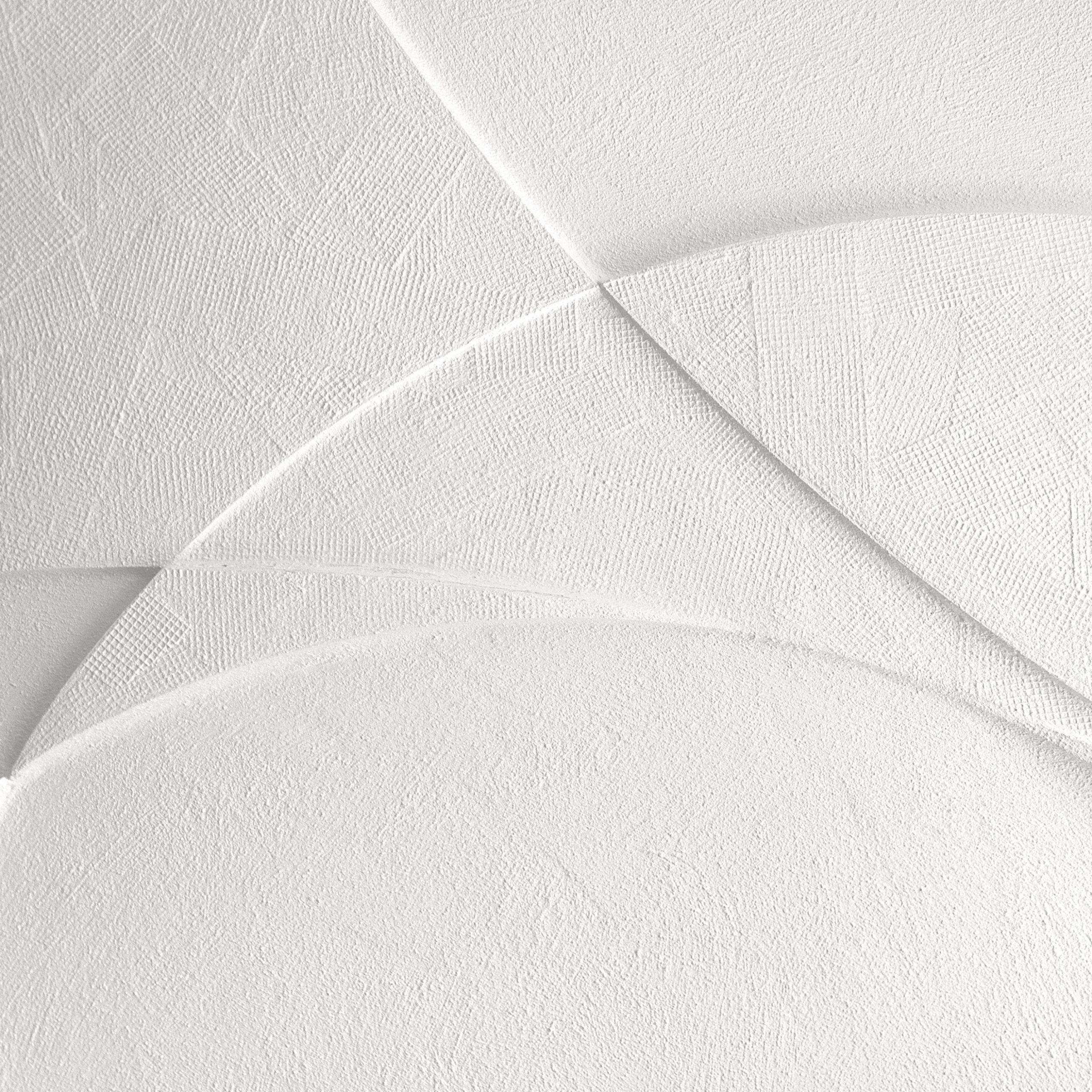 Dusk And Dawn Ltd Edition Sureen Gouws Art Wall Sculpture Minimalistic Texture Natural White Detail 2