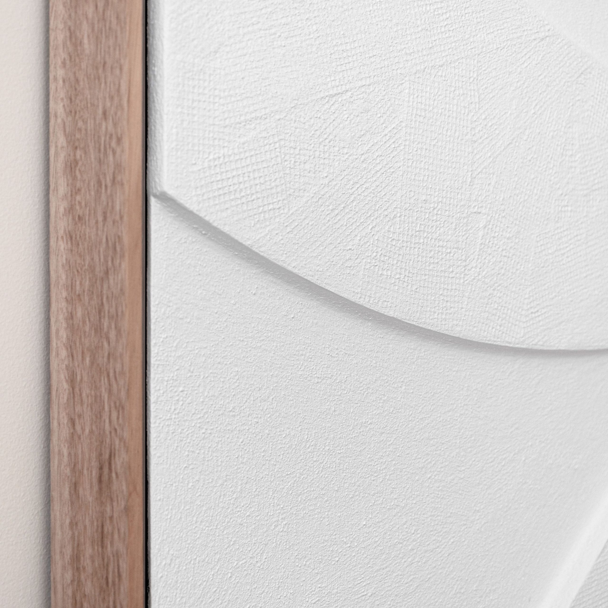 Twilight Ltd Edition Sureen Gouws Art Wall Sculpture Minimalistic Texture Natural White Detail 1