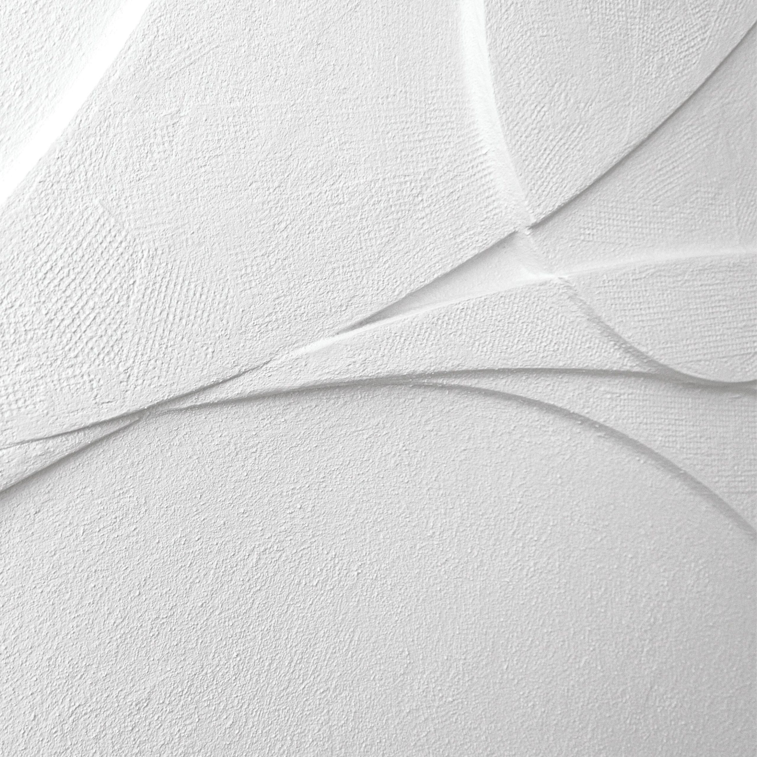 Twilight Ltd Edition Sureen Gouws Art Wall Sculpture Minimalistic Texture Natural White Detail 3