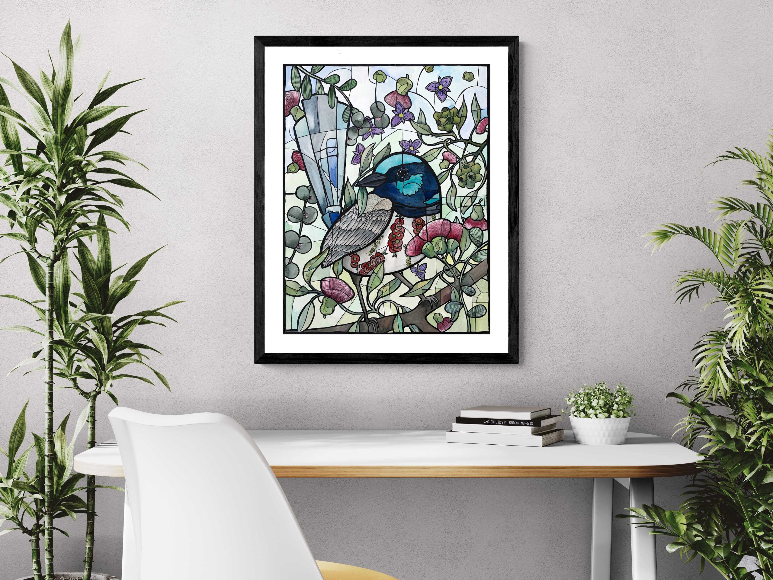 Botanical Wren By Nicola Cowie In Situ