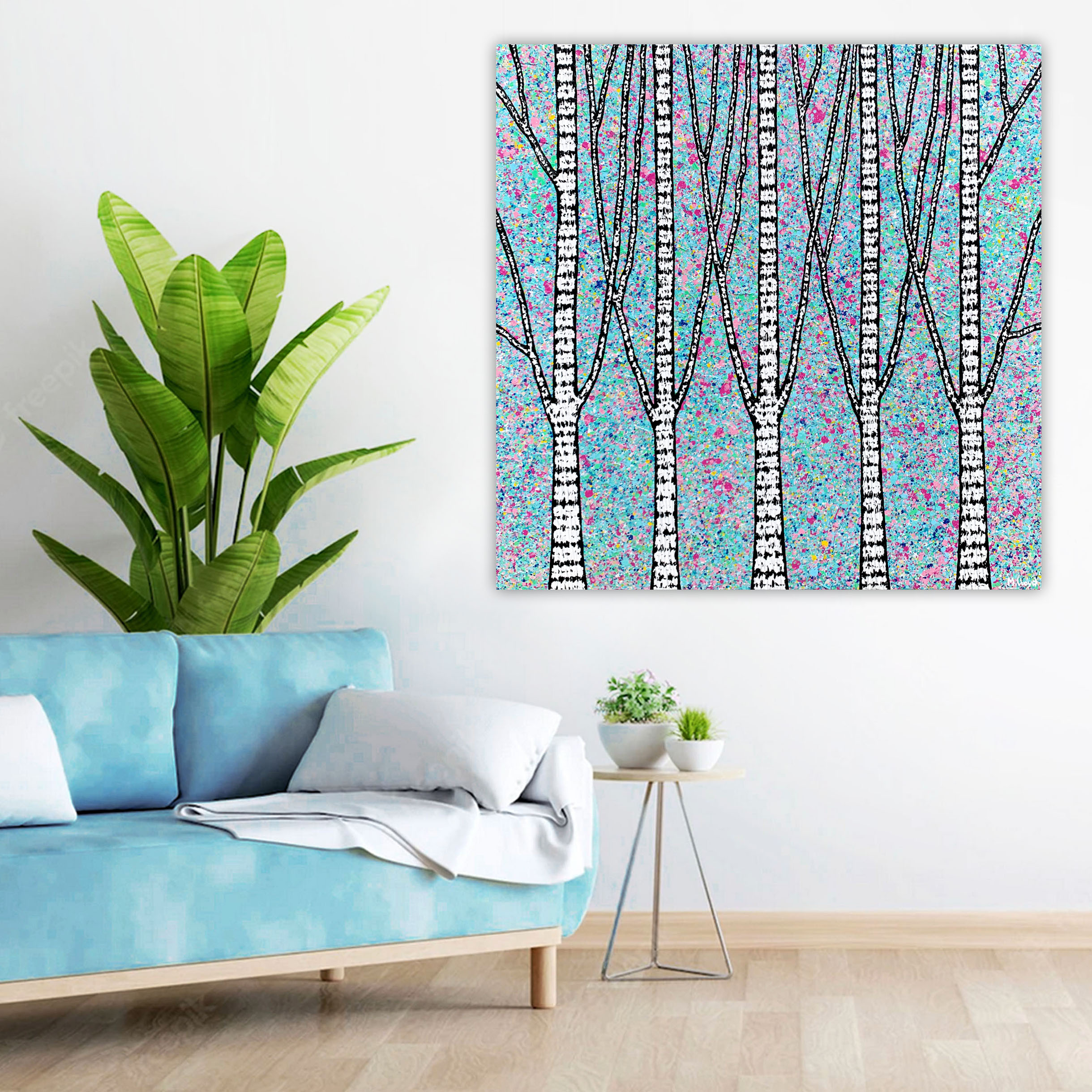 Lounge 2 Birch Trees Miranda Lloyd Artist Bluethumb Australian Art