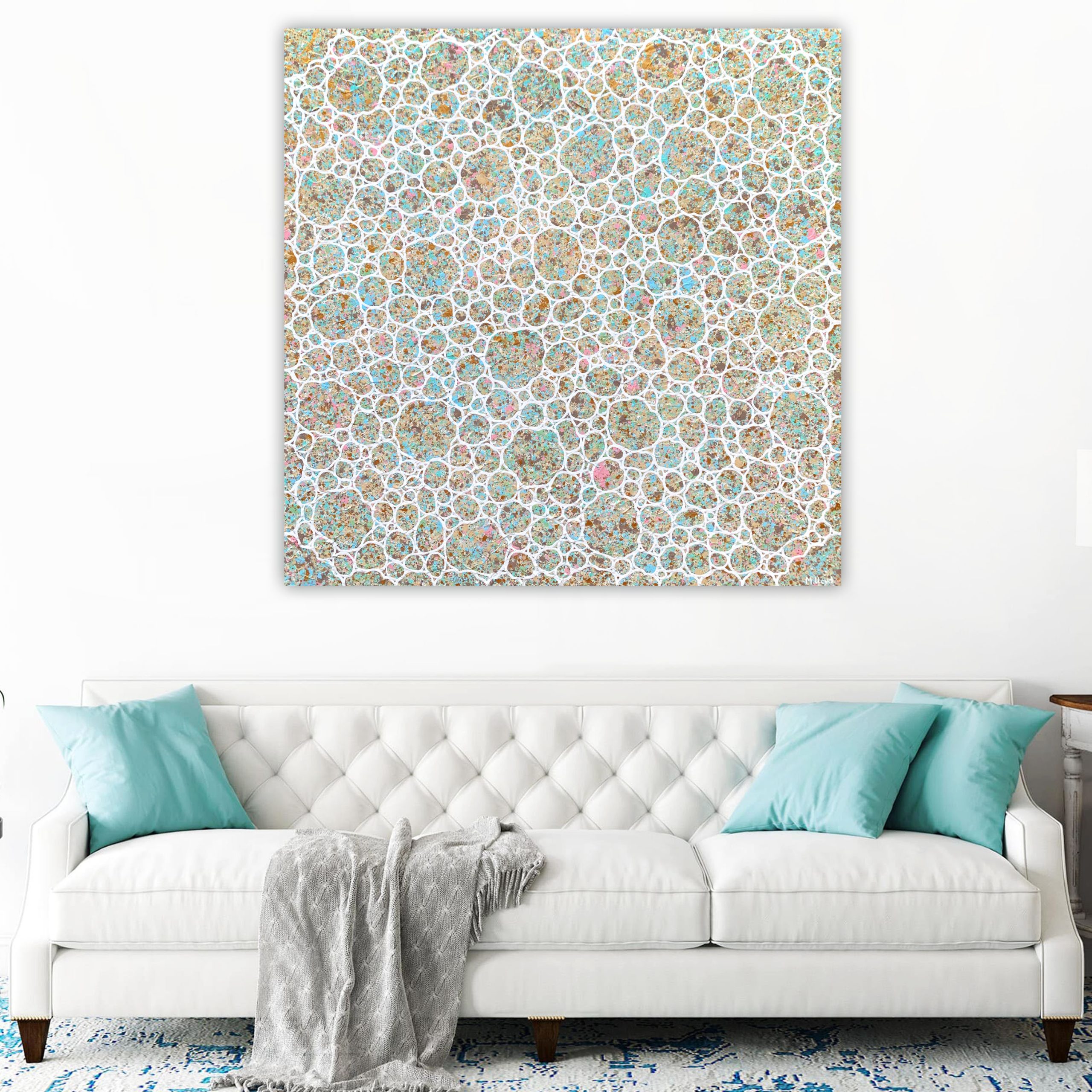 Lounge 4 Beach Pebbles Textured Abstract Miranda Lloyd Artist Bluethumb