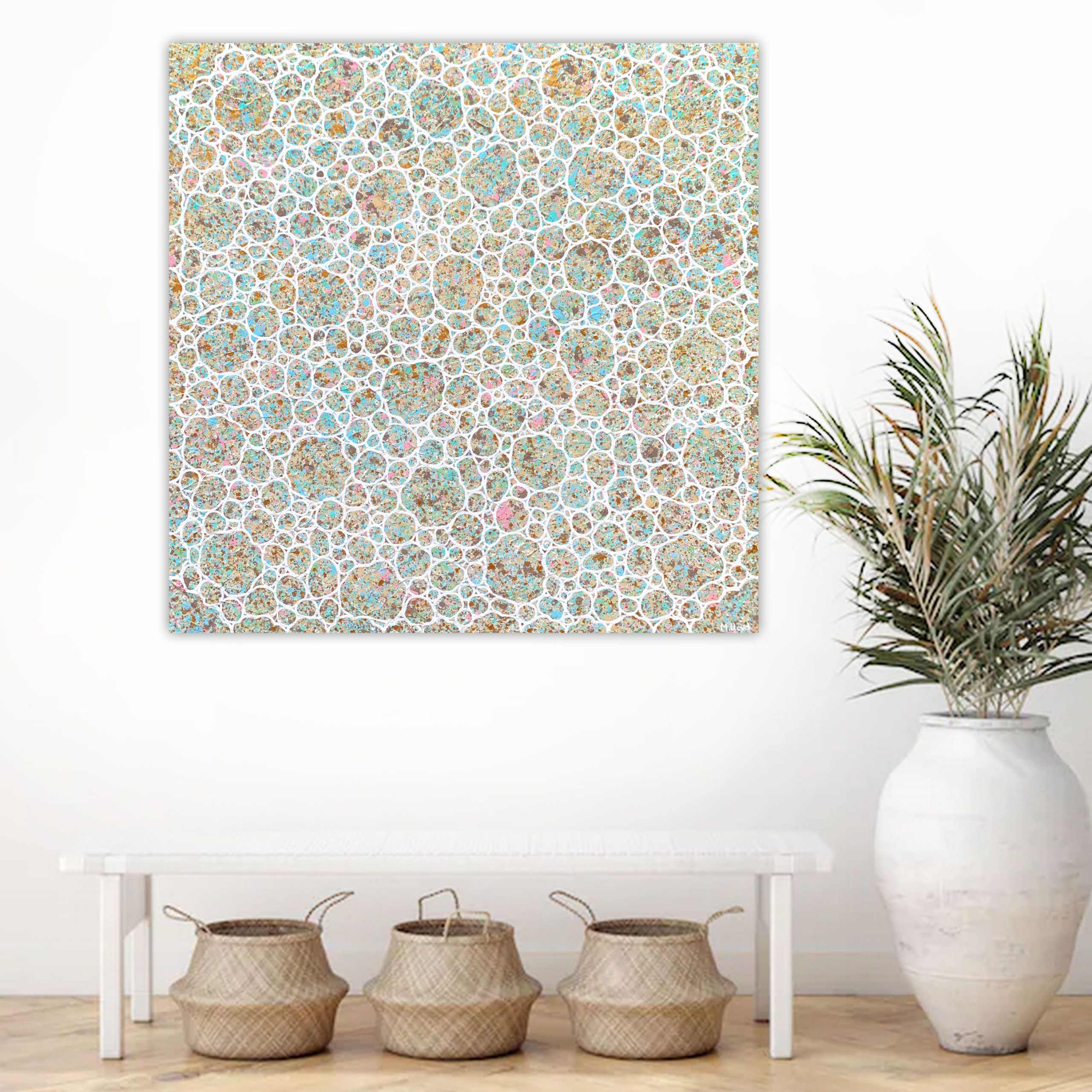 Lounge 1 Beach Pebbles Textured Abstract Miranda Lloyd Artist Bluethumb