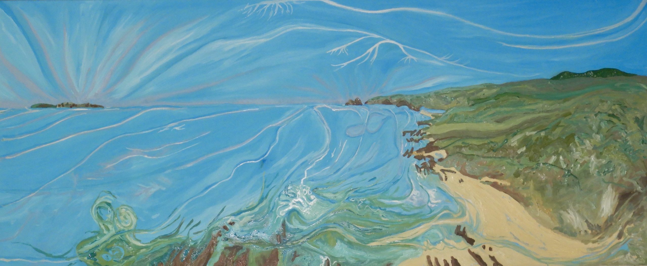 Daniel Allam Before Yabarra 2025 Oil On Canvas 75x180cm Image Courtesy Of Artist