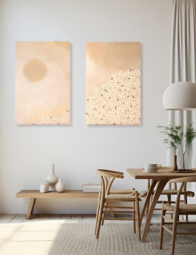 Quiet Bloom – Moon Admiration (Diptych)