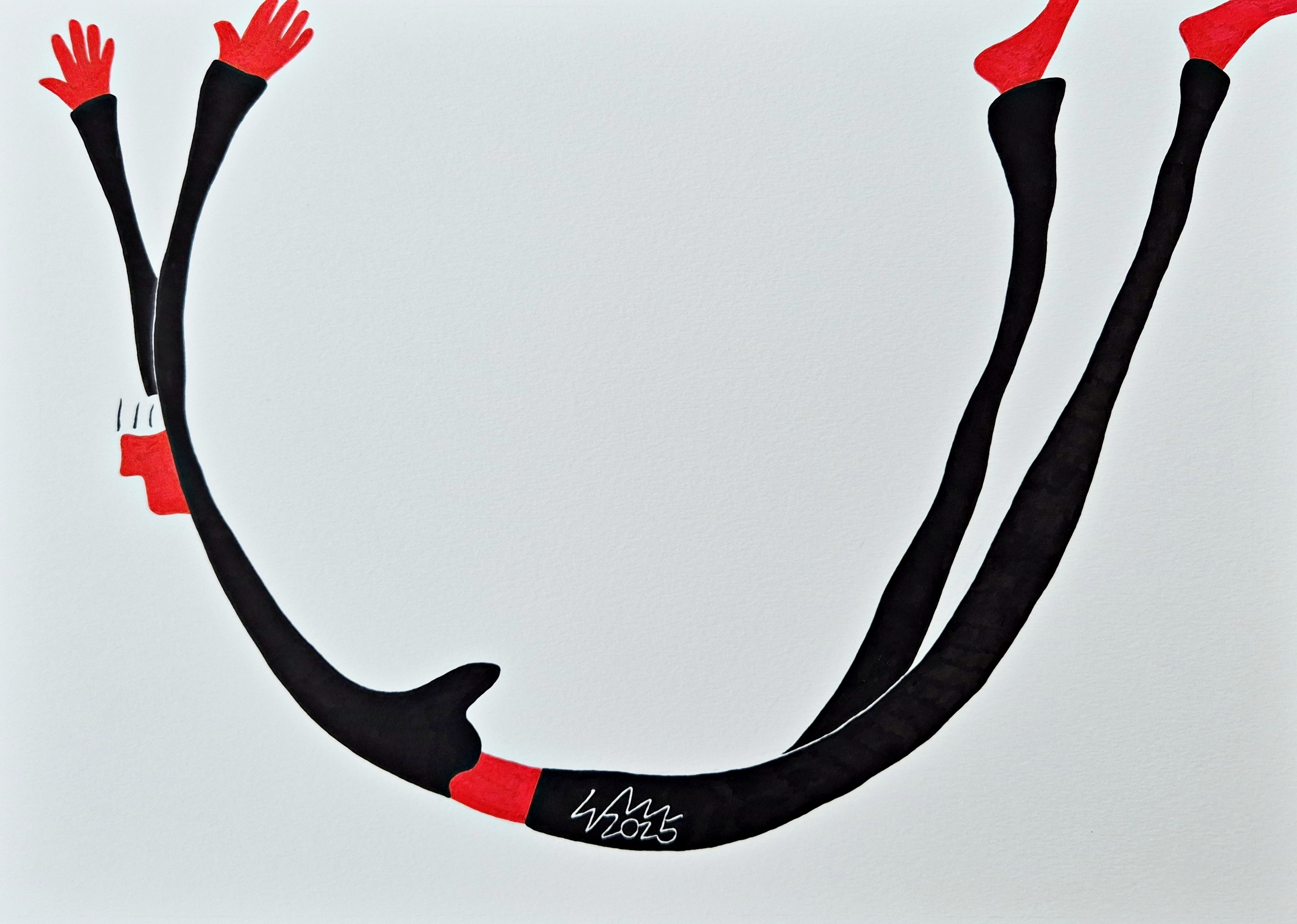 Drift In The Wind Ink Drawing 2025 Ink On Paper 42cm X 29.7cm