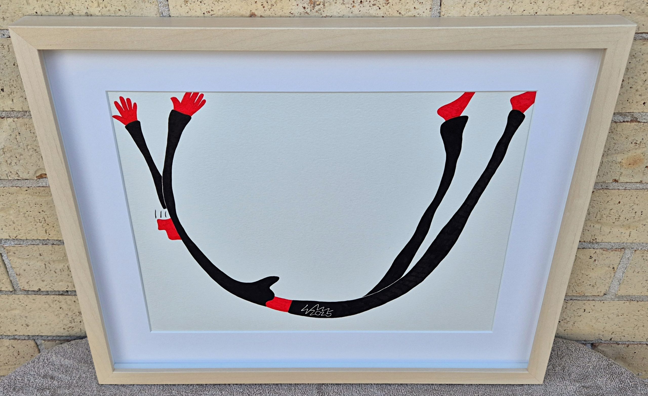 Drift In The Wind Ink Drawing 2025 Out Door Framed (1)