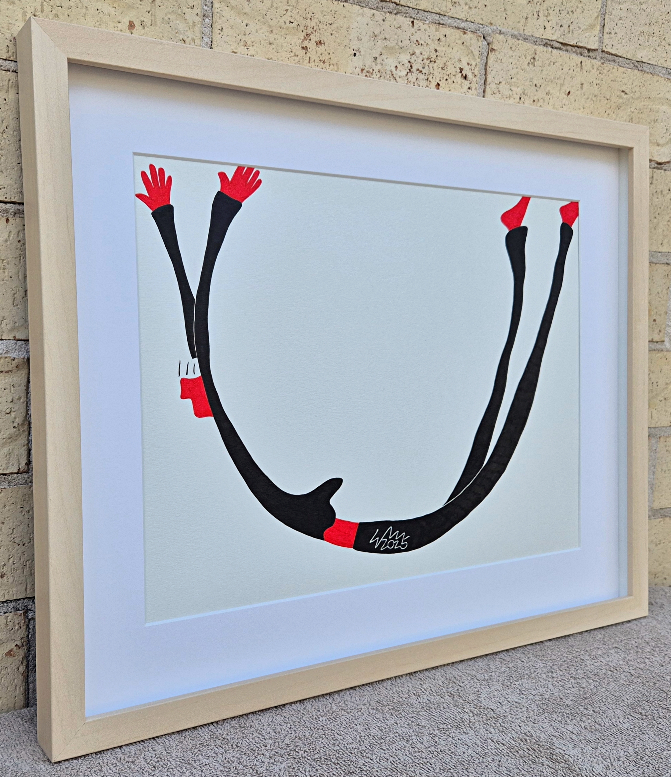 Drift In The Wind Ink Drawing 2025 Out Door Framed (2)