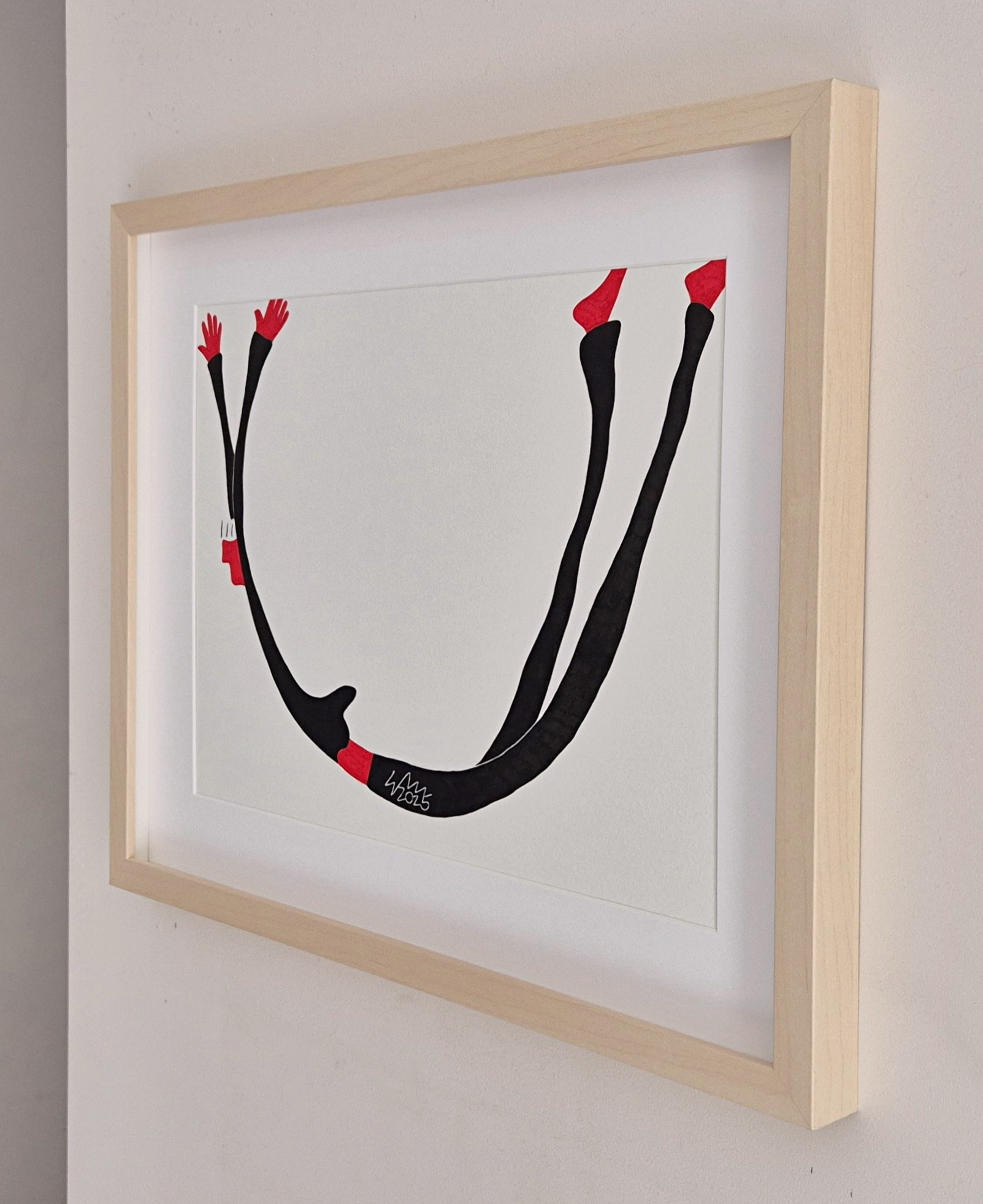 Drift In The Wind Ink Drawing 2025 Wall (2)