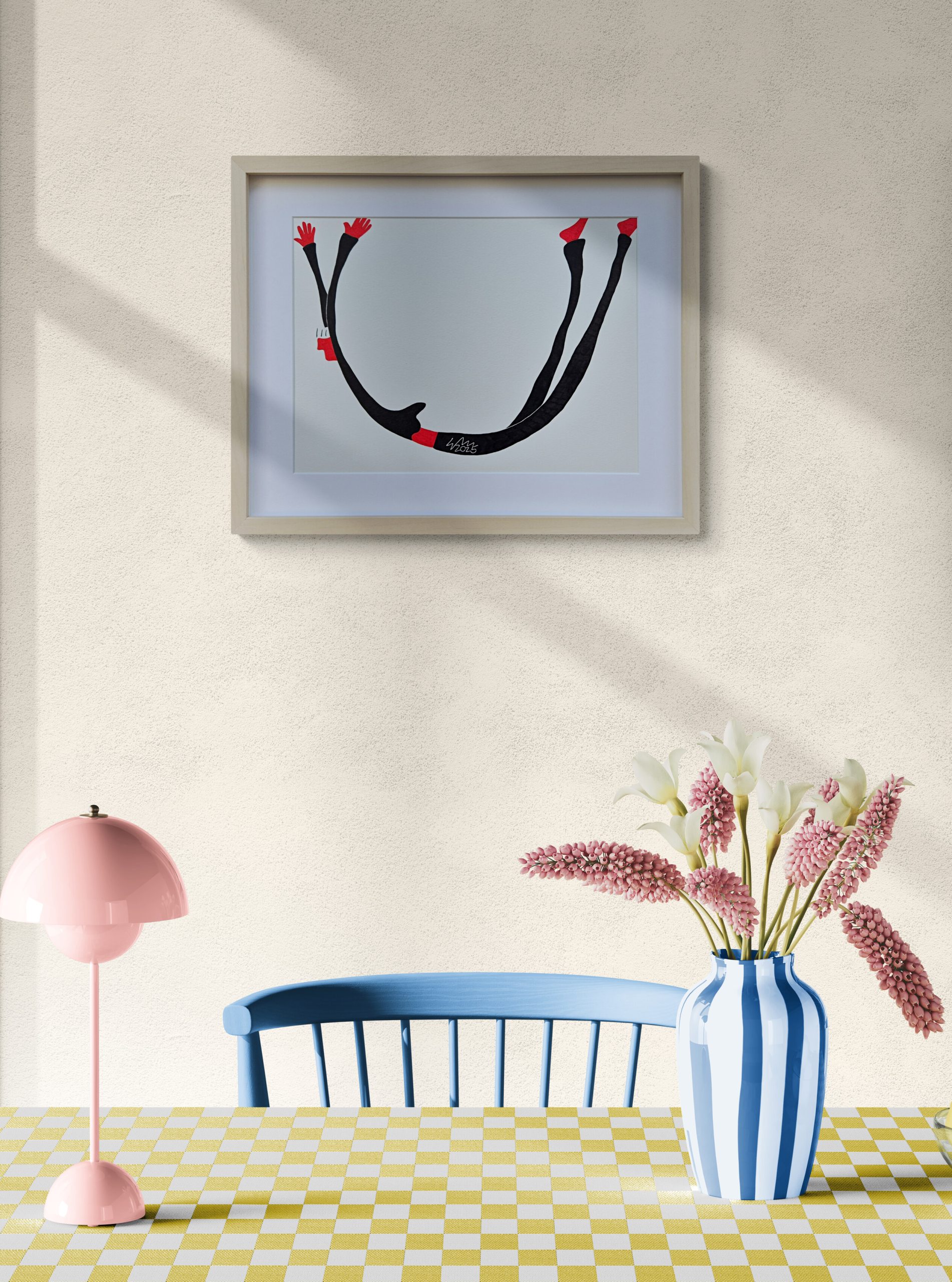 Drift In The Wind Ink Drawing 2025 Mockup