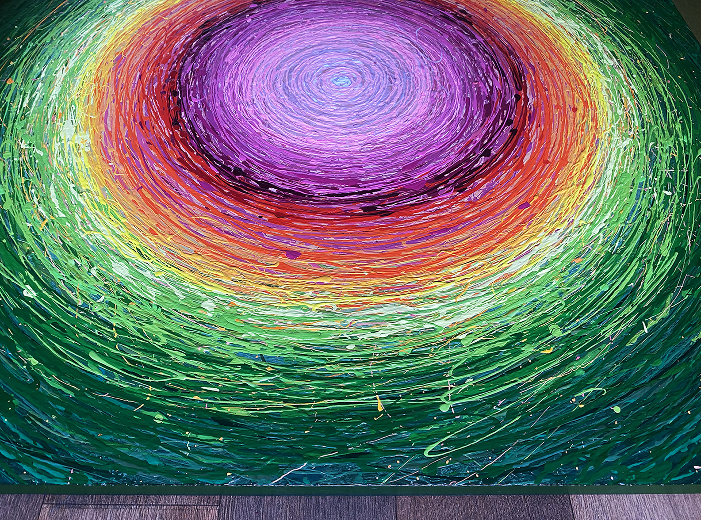 Mirage Sun In Green Orange And Pink Side Crop Lr