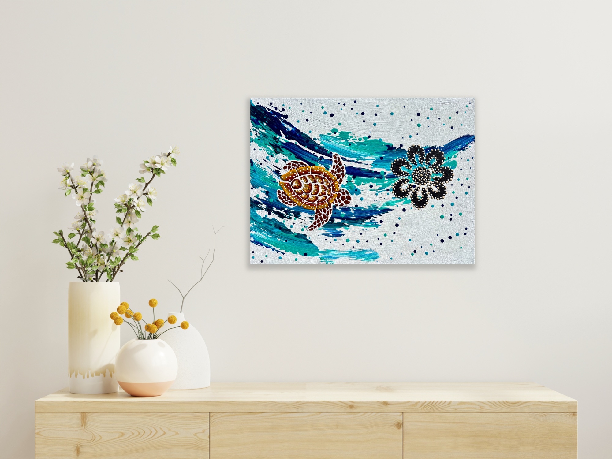 Turtle Increase Song Cycle Aboriginal Art Anthony Walker Milbi Designs 31x41 Jan 2026 In Situ