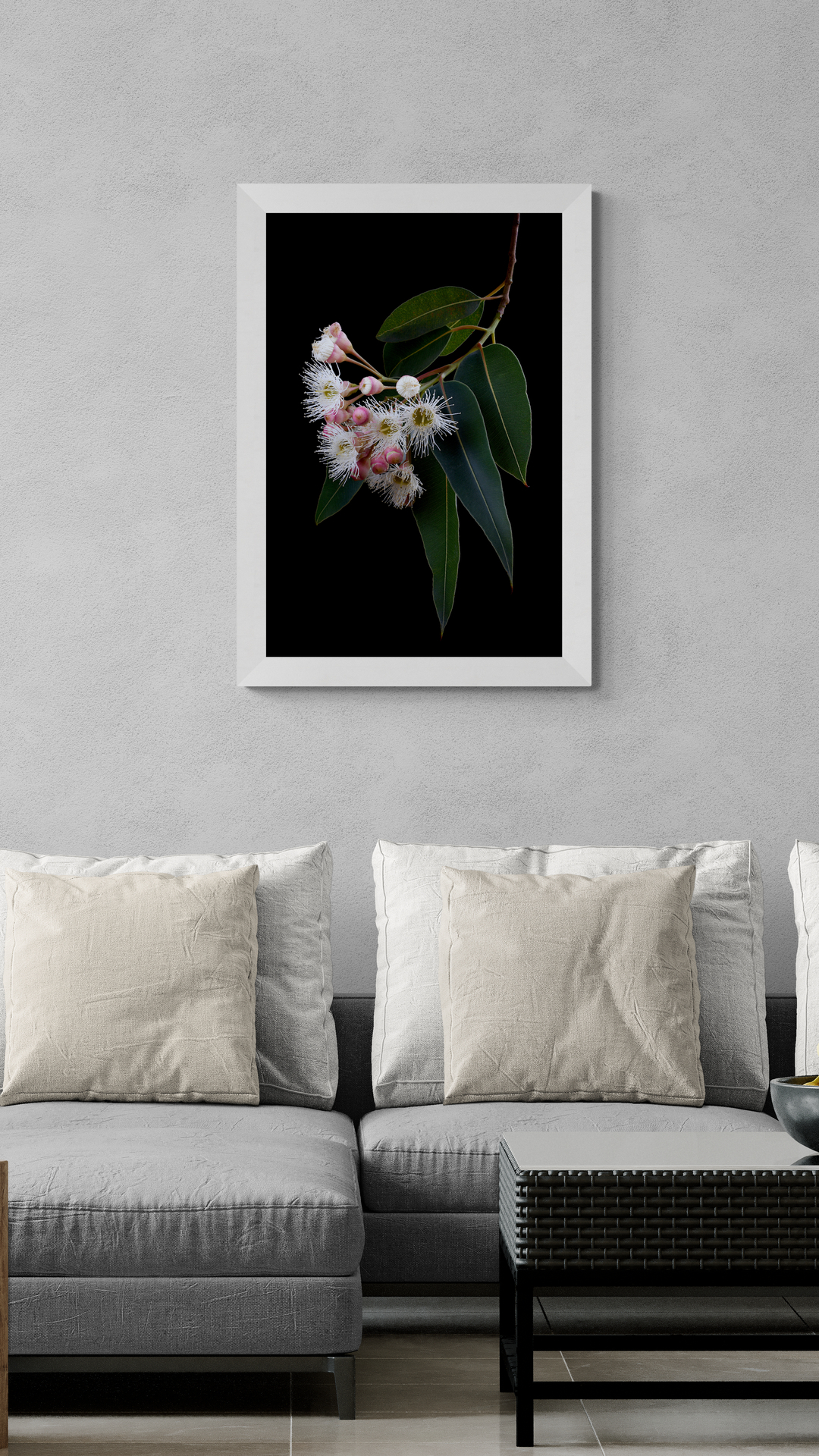 Modern Living Room With A Sofa And A Large Plant (14)