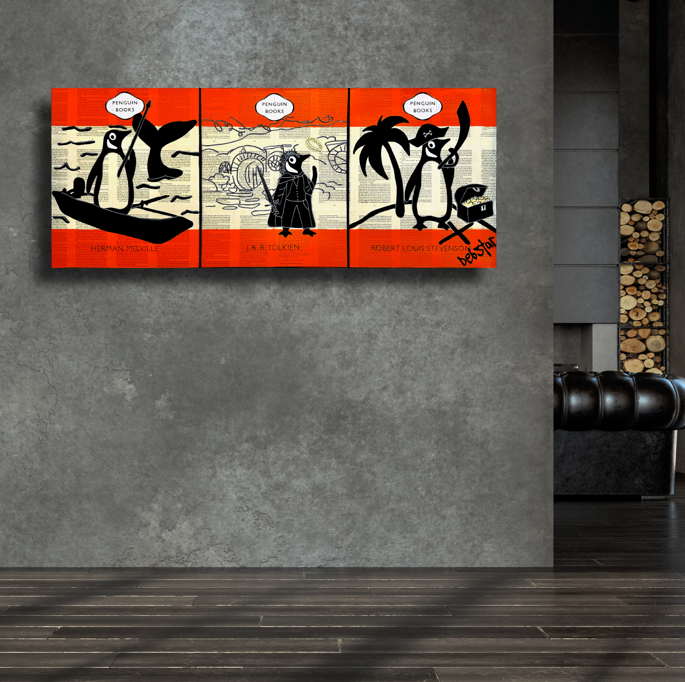 Living Room Interior In Loft, Industrial Style