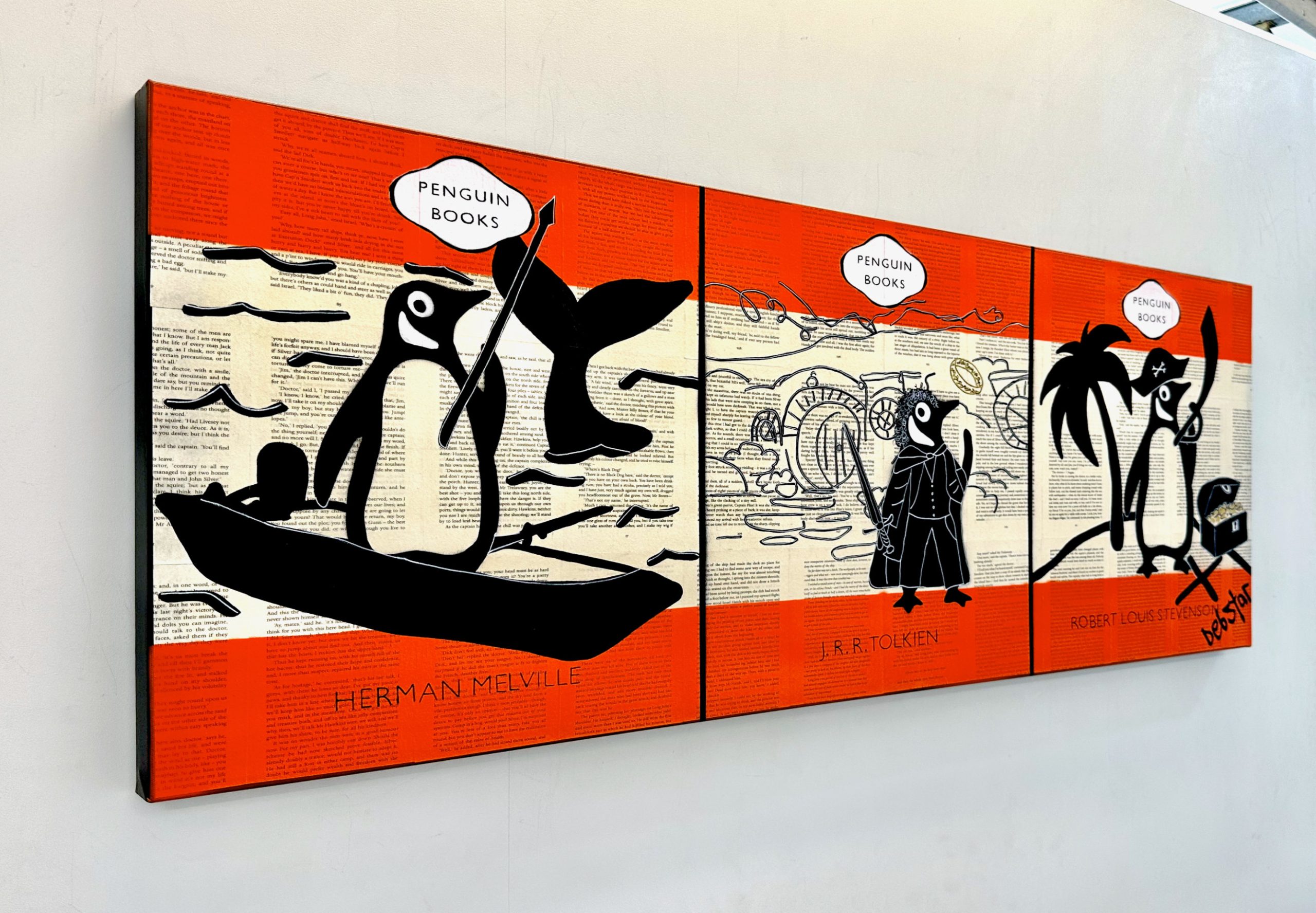 Penguin Books The Adventure Trilogy Pop Art Deborah Lang Debstar Art Urban Canvas 3