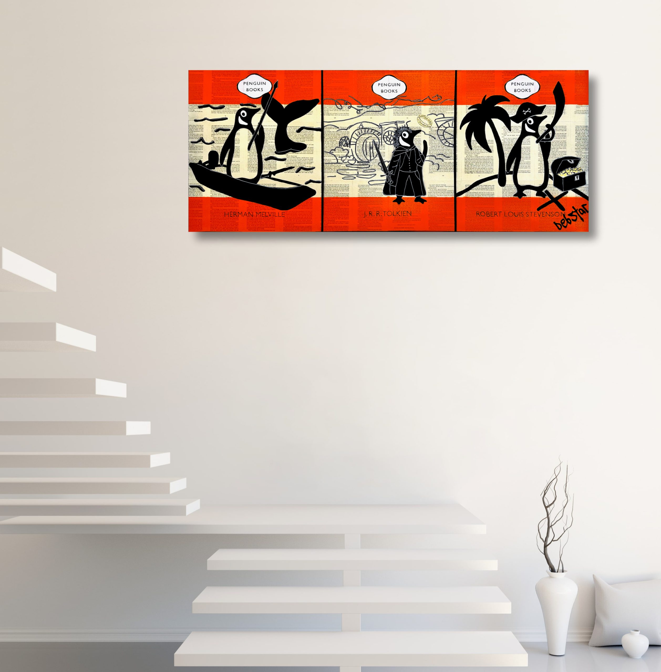 Penguin Books The Adventure Trilogy Pop Art Deborah Lang Debstar Art Urban Canvas 9