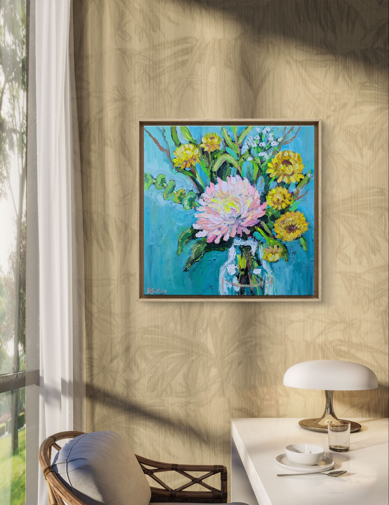 Chrysanthemum Joy Wall Art