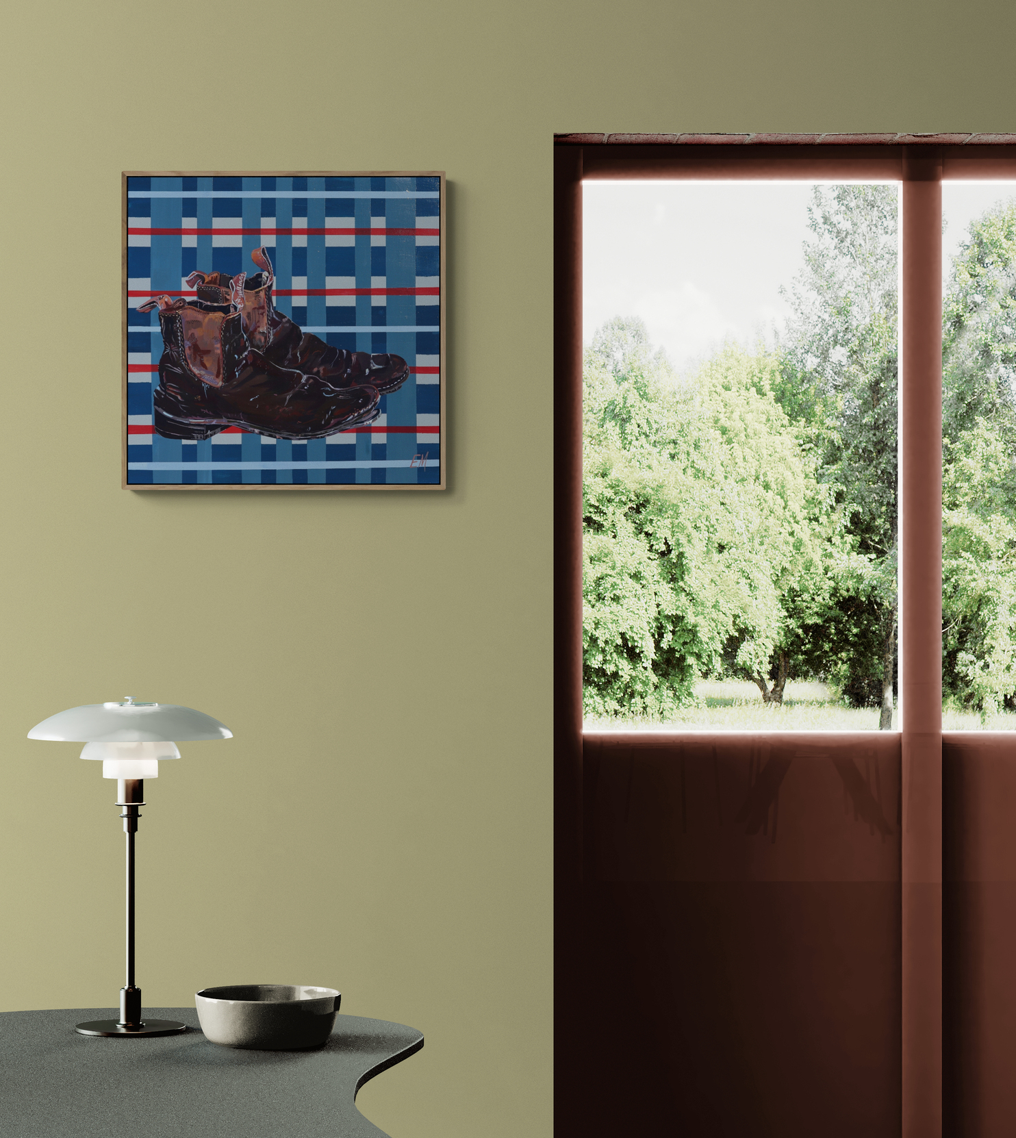 Minimal Room With A Desk And Chair (1)