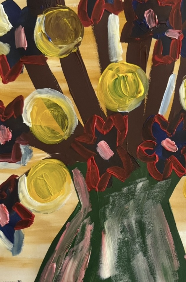 Joyful Red And Yellow Still Life Close Up