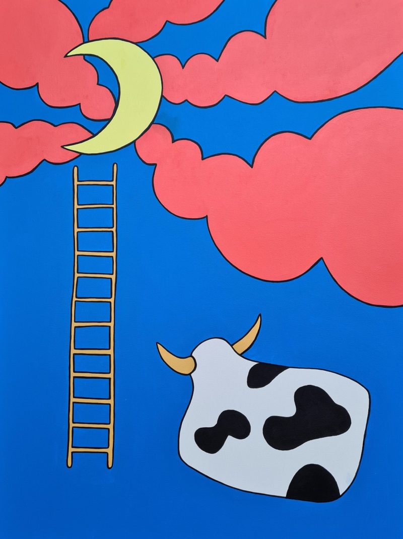 Box Cow Longs To Take Ladder To Smokey Moon