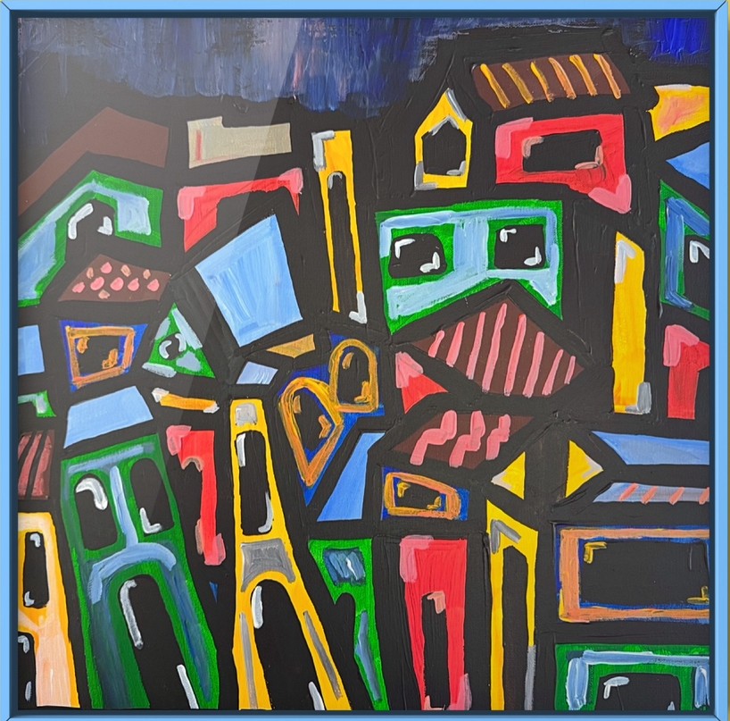 Houses Original Framed