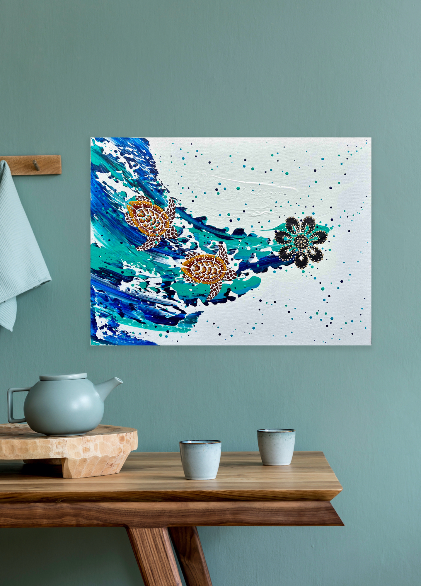 Turtle Increase Song Cycle Aboriginal Art Anthony Walker Milbi Designs 46x61 Jan 2026 In Situ