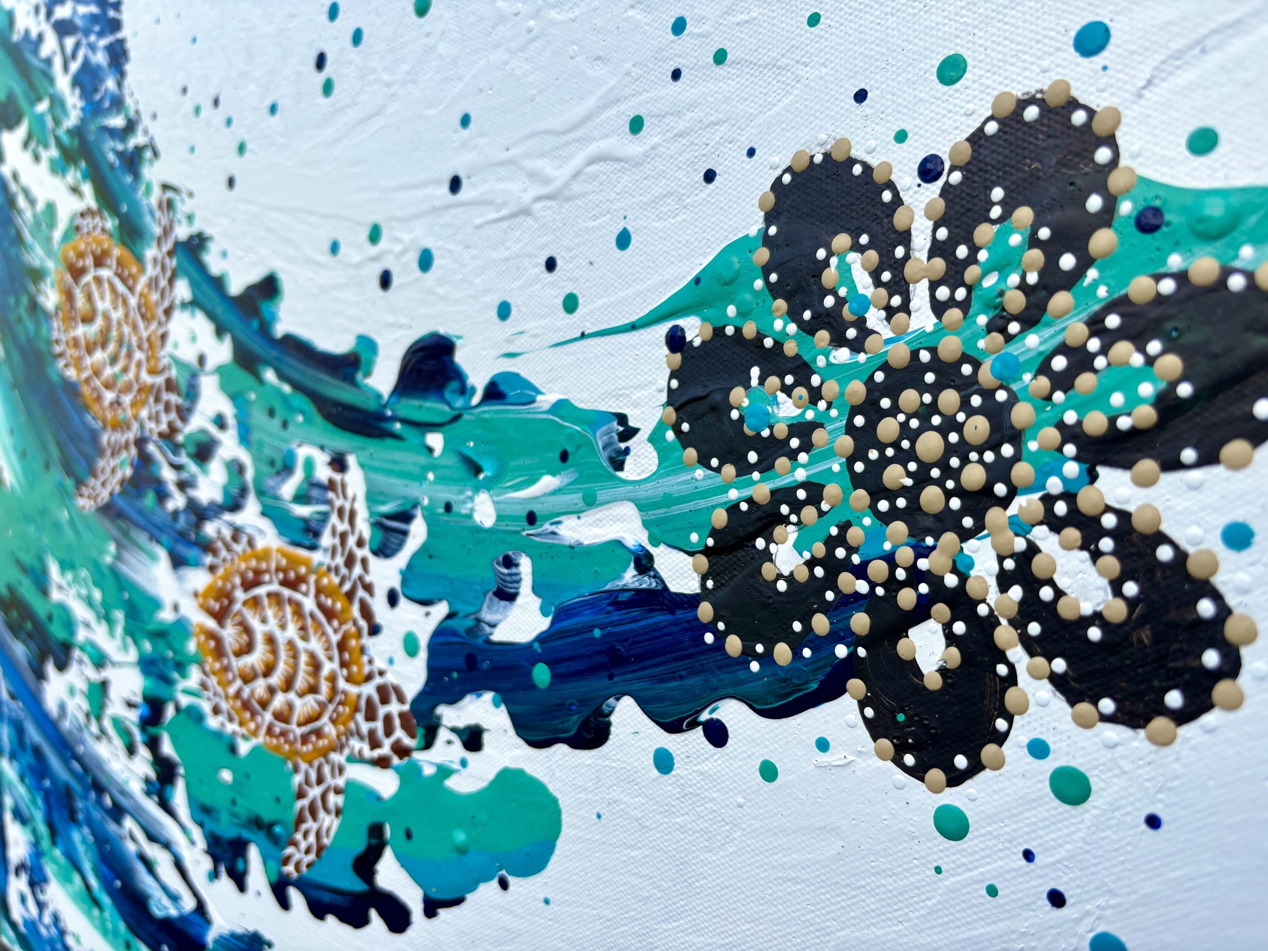 Turtle Increase Song Cycle Aboriginal Art Anthony Walker Milbi Designs 45x61 Jan 2026 Detail