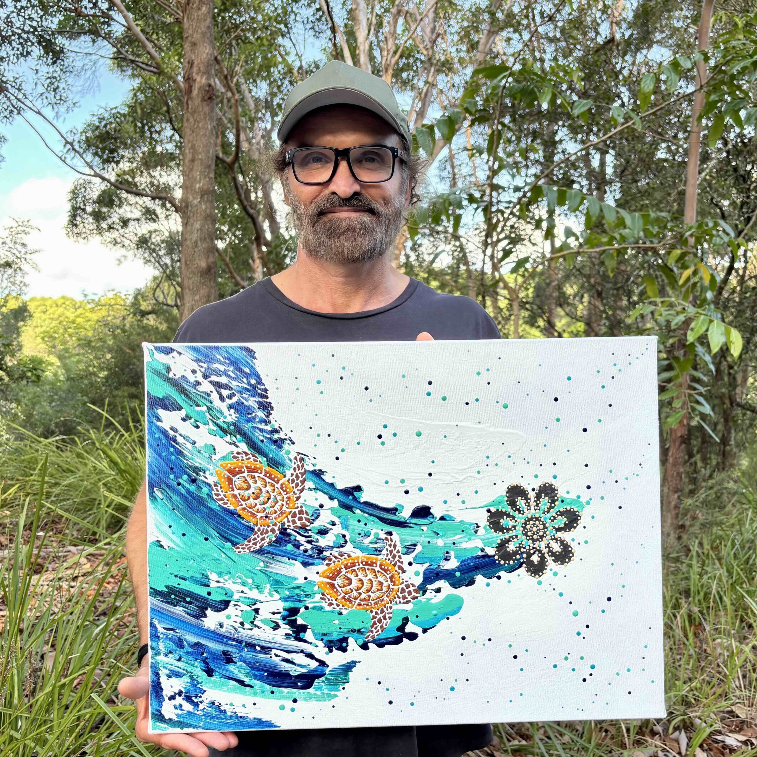 Turtle Increase Song Cycle Aboriginal Art Anthony Walker Milbi Designs 46x61 Jan 2026 W. Artist